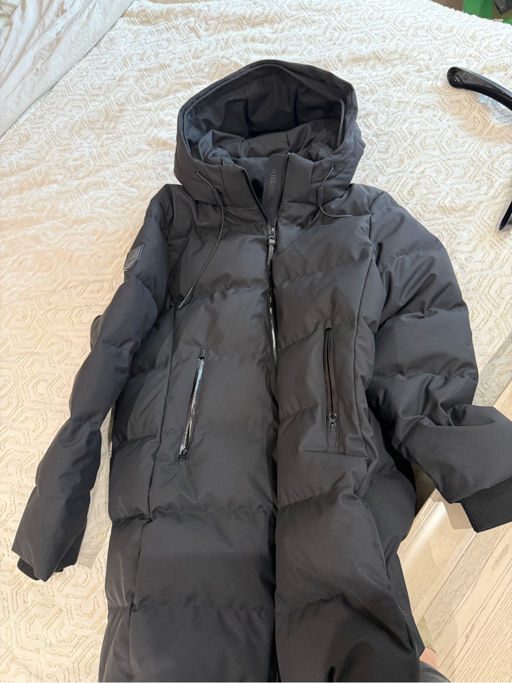 New Rudsak atelier noir Black Hooded down Jacket